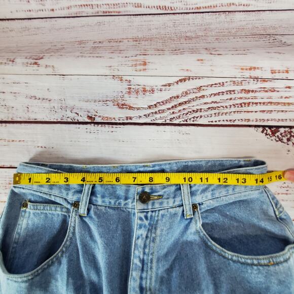 Vintage Liz Women's Baggy Jeans Size 12 Light Wash Boho Tapered 80's 90's Denim - Picture 8 of 11